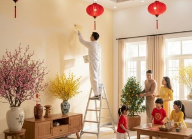 Sơn sửa nhà đón Tết: Nên bắt đầu trước bao lâu để màng sơn khô hẳn, bay hết mùi và kịp dọn dẹp?