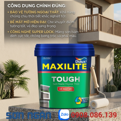 Sơn nước ngoại thất Maxilite - 28C Bề mặt mờ