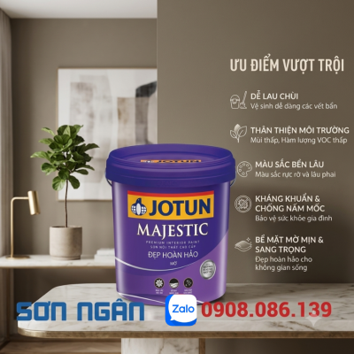Sơn nội thất cao cấp - Majastic đẹp hoàn hảo mờ