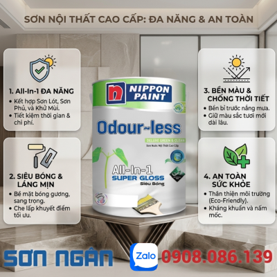 Sơn odour-less All-in-1 Siêu bóng